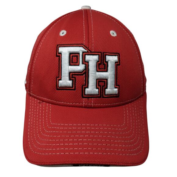 Patrick Henry Patriots Fitted Baseball Cap Red Medium Embroidered Pukka - Picture 1 of 10